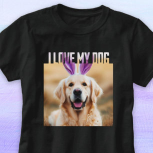 Upload Custom Pet Photo I Love My Dog T-Shirt