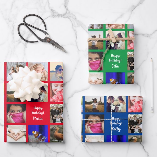 Upload customised photo wrapping paper sheet (Front)