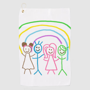 Upload Drawing Turn Kids Artwork to  Golf Towel