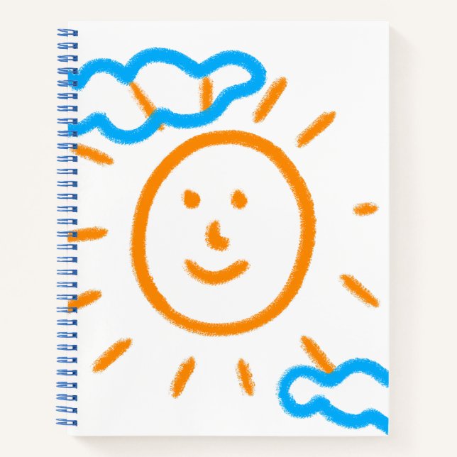 Upload Drawing Turn Kids Artwork to Sketchbook Notebook (Front)