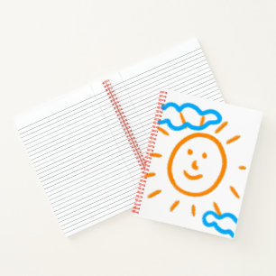 Upload Drawing Turn Kids Artwork to Striped  Notebook