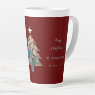 Upload Family Picture into a Christmas Tree Shape Latte Mug
