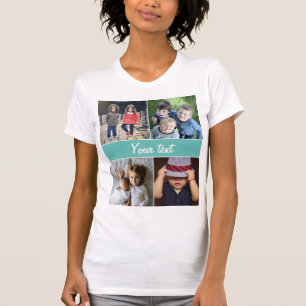 Upload four photos and text T-Shirt