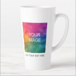 Upload Image Photo Company Logo Name Text Large Latte Mug<br><div class="desc">Customise Add Image Photo Business Logo Text Create Your Own Name Elegant Trendy Template Large Coffee Latte Mug.</div>