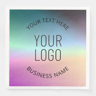 Upload Logo   Colourful Changing Gradient Colours  Napkin