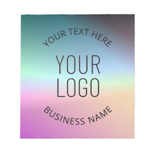Upload Logo Colourful Changing Gradient Colours Notepad