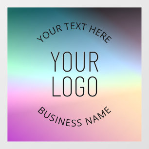 Upload Logo Colourful Changing Gradient Colours Window Cling