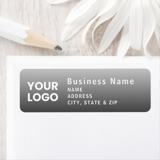 Upload Logo | Modern Gradient Grey Return Address (Insitu)