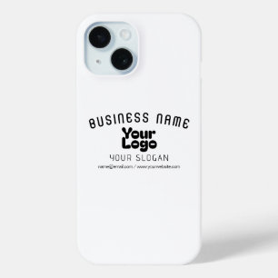 Upload Logo Retro-Modern White & Black (editable) iPhone 15 Case