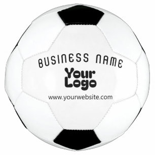 Upload Logo Retro-Modern White & Black (editable) Football