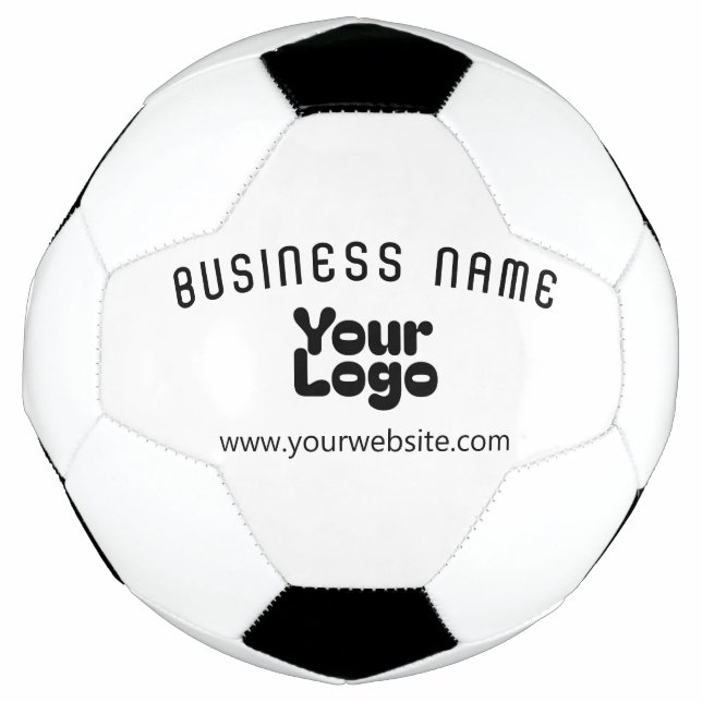 Upload Logo Retro-Modern White & Black (editable) Football (Front)