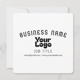 Upload Logo   White & Black (editable) Invitation