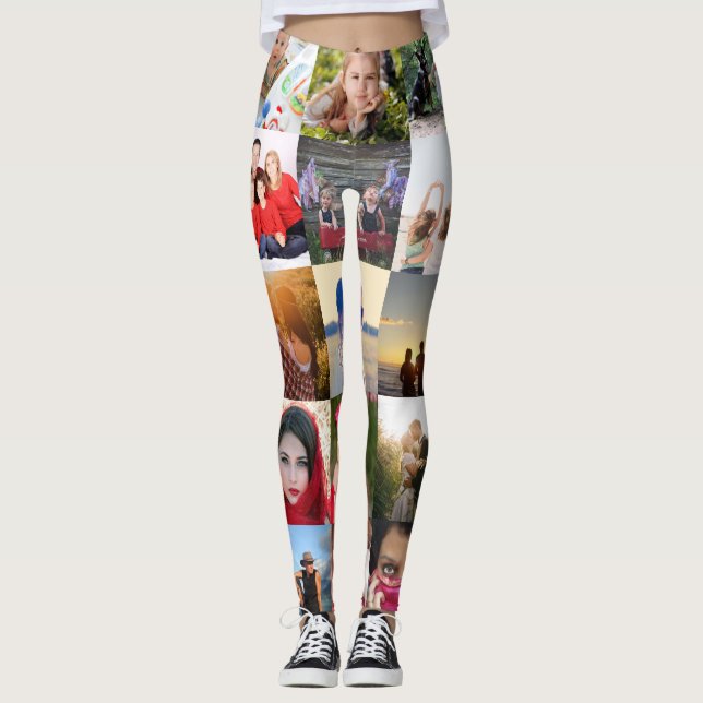 Upload many photos leggings (Front)