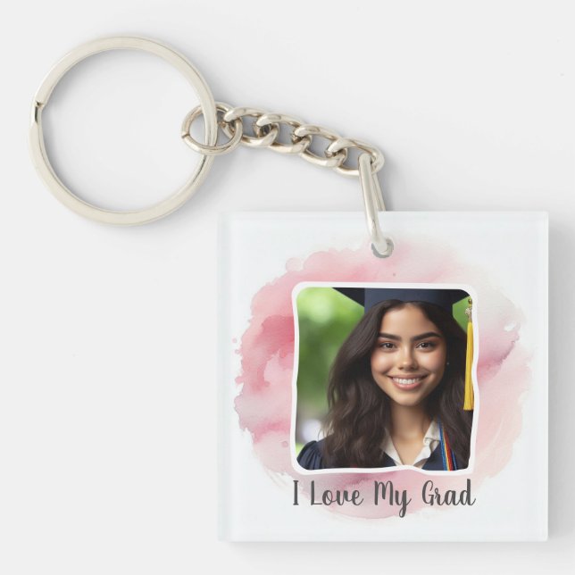 Upload Personalised Graduation Photo  Key Ring (Front)