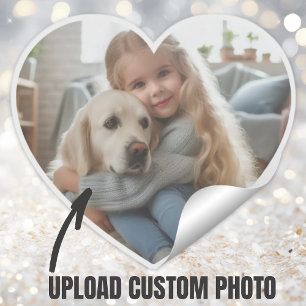 Upload Personalised Photo Gift Child Dog Pet Heart