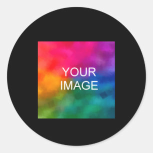 Upload Photo Add Text Template Kids Girls Classic Round Sticker