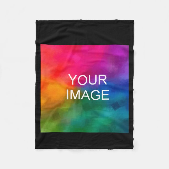 Upload Photo Add Text Template Kids Girls  Fleece Blanket (Front)