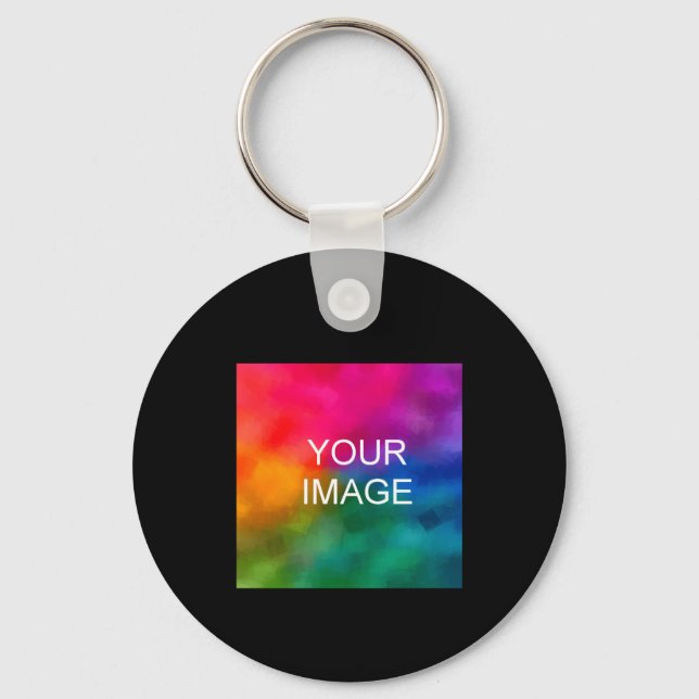 Upload Photo Add Text Template Kids Girls  Key Ring (Front)