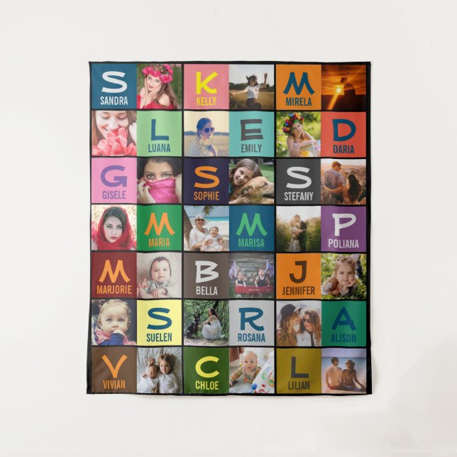 Upload photo and name tapestry (Front)