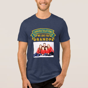 Upload photo - best grandpa Tri-Blend shirt