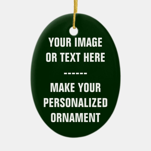 Upload Photo For Oval Christmas Ornament  Ceramic (Front)