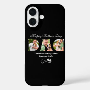 Upload Photo Happy Father's Day Funny Dog Owner iPhone 16 Case