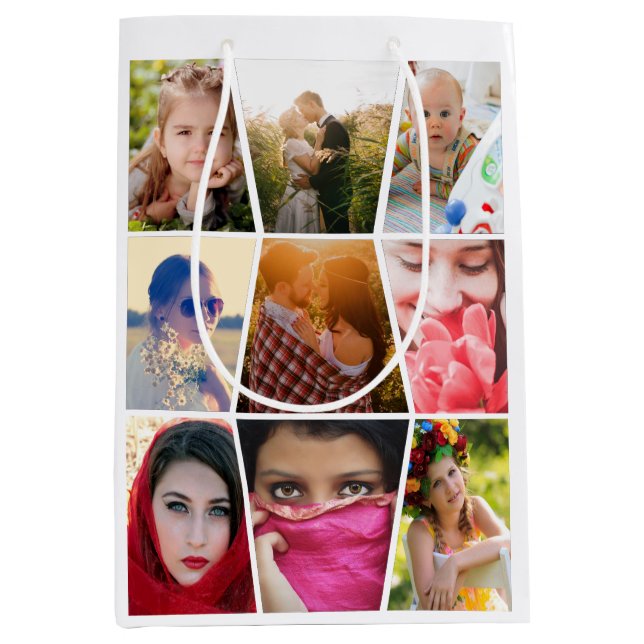 Upload photo medium gift bag (Front)