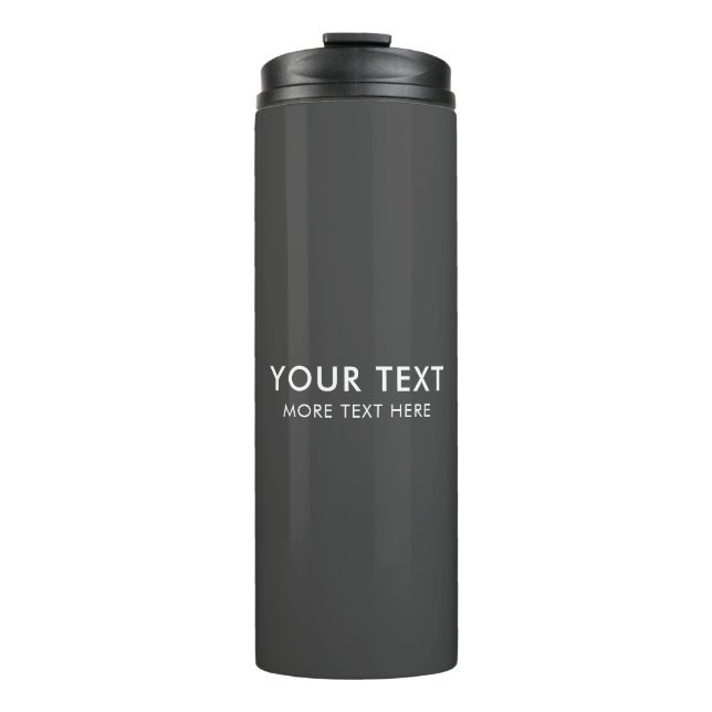 Upload Photo Or Logo Add Text Modern Minimalist Thermal Tumbler (Front)