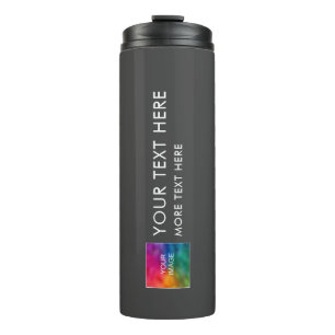 Upload Photo Or Logo Modern Minimalist Template Thermal Tumbler