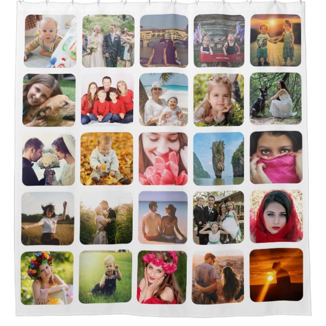 Upload photo shower curtain (Front)