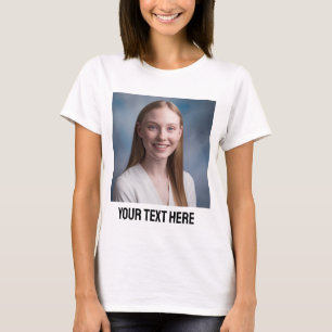 upload picture Custom Photo and text Personalised  T-Shirt