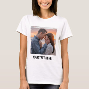 upload picture Custom Photo and text Personalised T-Shirt