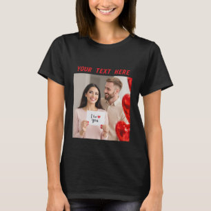 upload picture Custom Photo Happy Valentine's Day T-Shirt