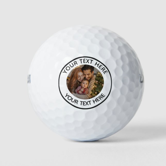 Upload Picture Custom Photo Text Personalized      Golf Balls (Front)