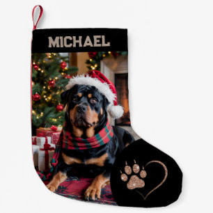 upload picture Dog Custom Photo text Personalized Small Christmas Stocking
