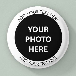 Upload Picture Photo & Add Text – Customise 3 Cm Round Badge