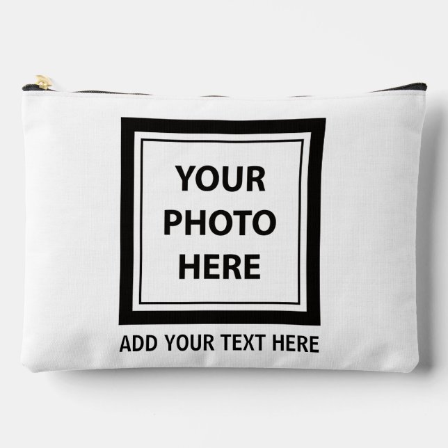 Upload Picture Photo & Add Text – Customise Accessory Pouch (Front)