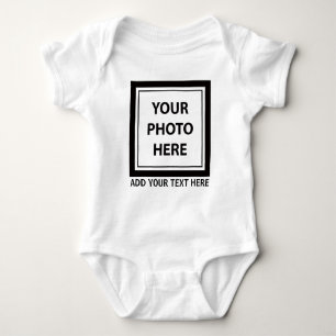 Upload Picture Photo & Add Text – Customise Baby Bodysuit