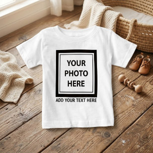 Upload Picture Photo & Add Text – Customise Baby T-Shirt