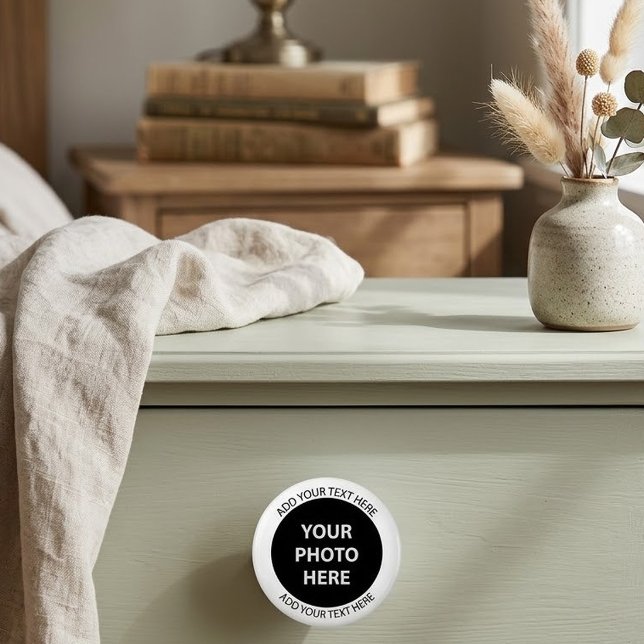 Upload Picture Photo & Add Text – Customise Ceramic Knob (Creator Uploaded)