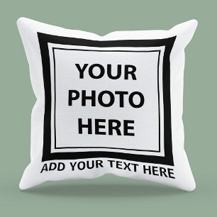 Upload Picture Photo & Add Text – Customise Cushion