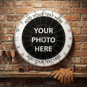 Upload Picture Photo & Add Text – Customise Dartboard