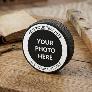 Upload Picture Photo & Add Text – Customise Hockey Puck