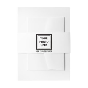 Upload Picture Photo & Add Text – Customise Invitation Belly Band