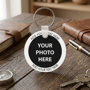 Upload Picture Photo & Add Text – Customise Key Ring