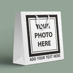 Upload Picture Photo & Add Text – Customise Large Gift Bag