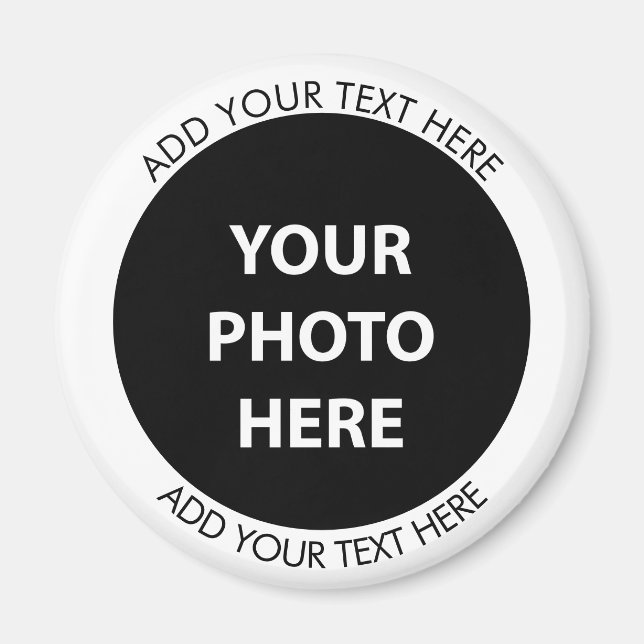 Upload Picture Photo & Add Text – Customise Magnet (Front)