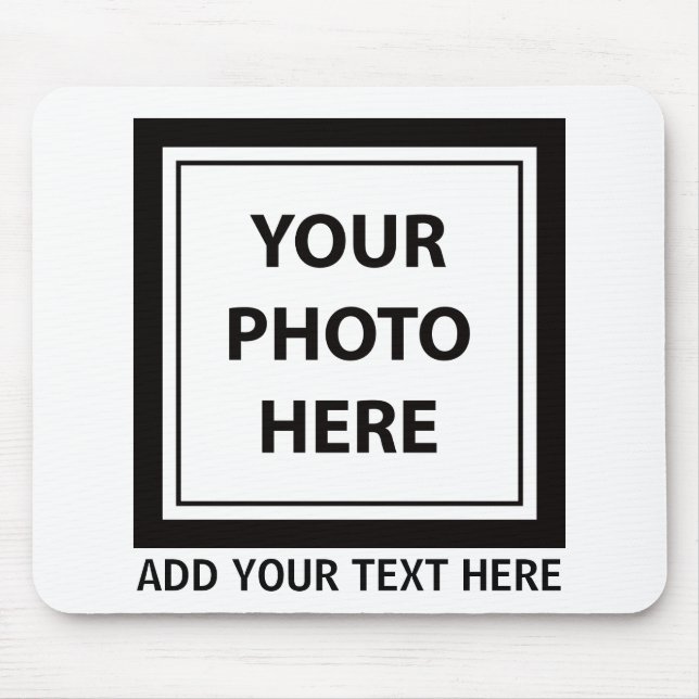 Upload Picture Photo & Add Text – Customise Mouse Mat (Front)