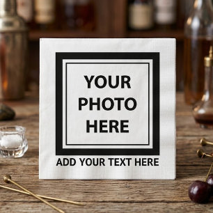 Upload Picture Photo & Add Text – Customise Napkin