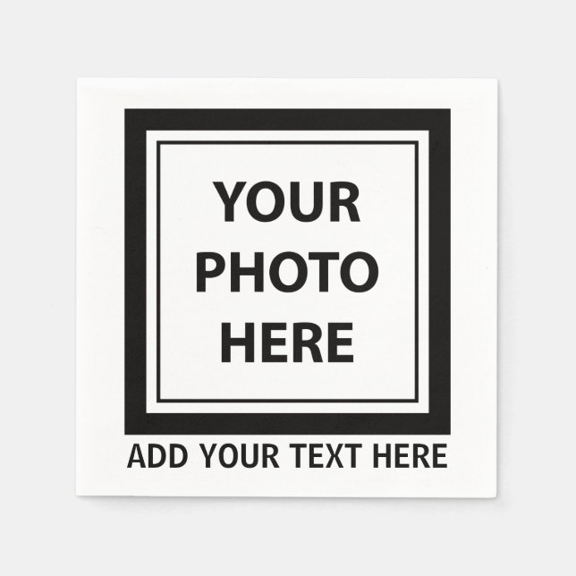 Upload Picture Photo & Add Text – Customise Napkin (Front)